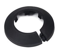 MroMax Copertura per tubo in plastica PP nera da 3,3 cm, 1 flangia da 34 mm, 1 pezzo per tubo dell'acqua, tappo a scatto per valvola da cucina, tubi di flusso del lavandino, per nascondere gli spazi