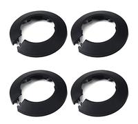 MroMax Copertura per tubo in plastica PP nera da 4,8 cm, 50 mm, 4 pezzi, flangia per tubo dell'acqua, per radiatore, tappo a scatto per scarico del lavandino e tubi di sfiato, per nascondere spazi