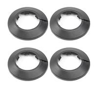 MroMax Copertura per tubo in plastica PP nera da 4 cm, 40 mm, 4 pezzi, flangia per tubo dell'acqua e radiatore, tappo a scatto per tubi di scarico e sfiato, per nascondere spazi vuoti e aggiornare