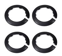 MroMax Copertura per tubo in plastica PP nera da 8,9 cm, 4 pezzi, flangia per tubo dell'acqua, anello per radiatore, tappo a scatto per tubi di scarico e sfiato, per nascondere spazi vuoti e