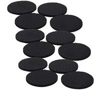 MroMax - Cuscinetti adesivi in EVA per mobili, diametro 60 mm, spessore 4 mm, 12 pezzi, colore: Nero