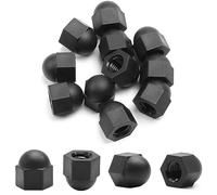 MroMax - Dadi esagonali a forma di ghianda M6, in nylon, esagonale, per viti, bulloni, 10 pezzi, colore: Nero