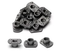 MroMax - Dadi per saldatura, M8, in acciaio al carbonio UNC, vite a 4 proiezioni, colore: argento, 10 pezzi