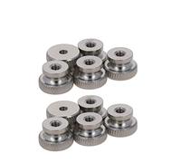 MroMax Dadi zigrinati con filettatura M3, 10 manopole rotonde in acciaio inox, comunemente utilizzate per stampanti 3D