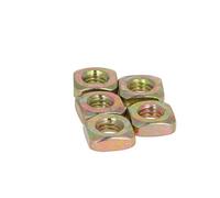 MroMax - Dado quadrato M5 x 8 x 3 mm, dadi filettati a macchina per viti di fissaggio, in acciaio al carbonio, zincato, 50 pezzi