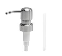 MroMax Dispenser di sapone e lozioni in acciaio inossidabile 304, pompa di ricambio per barattoli da 28/400 bottiglie, testa a vite per pompa per lozione, argento, 1 pezzo