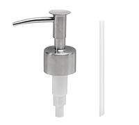 MroMax Dispenser di sapone e lozioni in acciaio inox 304, pompa di ricambio per barattoli da 28/400 bottiglie, testa a vite per pompa per lozioni, colore argento, 1 pezzo