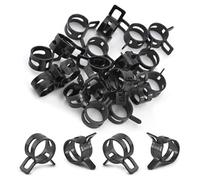 MroMax Fascette stringitubo a banda a tensione costante da 1,1 cm ID, 11 mm, tipo banda a molla, in acciaio al manganese, morsetti per tubo del carburante, tubo in silicone, colore nero tonalità, 30
