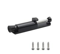 MroMax Fermaporta a molla, a pedale, lunghezza 156 mm, colore nero, 1 pezzo
