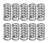 MroMax - Filo diametro 0,1 cm, diametro 0,8 cm, lunghezza libera 2,5 cm, molla compressa estesa in acciaio, 30 pezzi