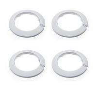 MroMax Fit Collare di decorazione per tubo di riscaldamento in PP con flangia da 90 mm, diametro esterno 3.54 pollici, bianco, copertura per radiatore, collare per stemma a 4 pezzi per tubo di parete