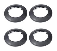 MroMax Flangia per tubo dell'acqua con diametro esterno da 6 cm, decorazione nera, copertura per radiatore in plastica PP, 63 mm, per decorazione tubo da parete, 4 pezzi
