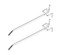 MroMax - Ganci da appendere in ferro, per scaffalature, assortimento di ganci per garage, negozi e negozi. Finitura placcata, color argento, 20 pezzi