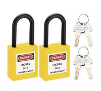 MroMax Lockout Tagout Lock, lucchetto di sicurezza altrimenti chiuso, lucchetto di sicurezza Loto Staffa in nylon giallo Lucchetto per Lock Out Tag Out 2 pezzi
