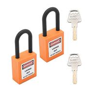 MroMax Lockout Tagout Lock, lucchetto di sicurezza con chiave simile, lucchetto di sicurezza Loto lucchetto in nylon arancione per bloccare tag out 2 pezzi