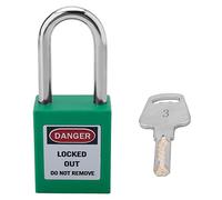 MroMax Lockout Tagout Lockout, Loto Locks con chiave uguale - Nylon Lock Out Tag Out Grillo in acciaio verde chiaro lucchetto di sicurezza 1 pz