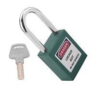 MroMax Lockout Tagout Lockout, Loto Locks con chiave uguale - Nylon Lock Out Tag Out Steel Grillo verde lucchetto di sicurezza 1 pz