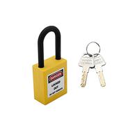 MroMax Lockout Tagout Lockout, Loto Serrature con chiave diversa - Nylon Lock Out Tag Out Isolato Grillo Giallo Lucchetto di sicurezza 1 Pz