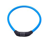 MroMax - Lucchetto a cavo per bicicletta, 2 m, 4 cifre, con combinazione resettabile, colore blu