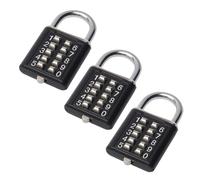 MroMax Lucchetto a combinazione a codice fisso a 5 cifre, confezione da 3 serrature a pulsante con password casuale preimpostata (non ripristinabile), serratura in lega di zinco per armadietto