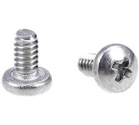 MroMax M1.6X 3mm Viti a Macchina Pan Phillips Cross Head Vite 304 Acciaio Inox Bulloni di fissaggio Argento Grigio 100 Pz