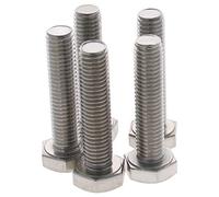 MroMax M10 Bullone esagonale M10-1,5 x 45 mm UNC Bulloni a vite a testa esagonale in acciaio inox 304 completamente filettati, 5 pezzi