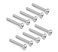 MroMax M2 x 12 mm viti a macchina Pan Phillips a croce vite 304 in acciaio inox bulloni di fissaggio argento grigio 30 pezzi