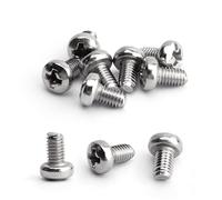 MroMax M3 x 5 mm viti a macchina Pan Phillips a croce vite 304 in acciaio inox bulloni di fissaggio argento grigio 30 pezzi