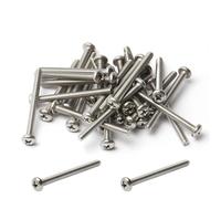 MroMax M4 x 45 mm viti a macchina Pan Phillips a croce vite 304 in acciaio inox bulloni di fissaggio argento grigio 30 pezzi