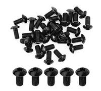 MroMax M4 x 8 mm, viti a testa esagonale a testa tonda in acciaio al carbonio, 50 pezzi
