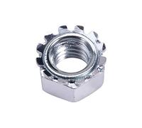 MroMax M5 - Dado di bloccaggio a testa esagonale in acciaio al carbonio per montaggio a basso carico, colore argento, 100 pezzi