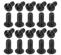 MroMax M6 x 12 mm, viti a testa esagonale a testa tonda in acciaio al carbonio, 20 pezzi