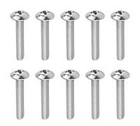 MroMax M6 x 35 mm viti a macchina Phillips croce testa rotonda vite 304 in acciaio inox bulloni di fissaggio 10pz
