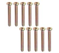 MroMax M6 x 50 mm a testa piatta viti per mobili bulloni di fissaggio in acciaio al carbonio colorato, 10 pezzi