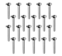 MroMax M6 x 50 mm viti a macchina Phillips croce testa rotonda vite 304 in acciaio inox bulloni di fissaggio 20pz