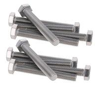 MroMax M8 Bullone esagonale M8-1,25 x 60 mm UNC Bulloni a vite a testa esagonale in acciaio inox 304 completamente filettati, 10 pezzi