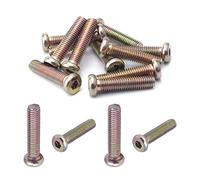 MroMax M8 x 35 mm, viti a testa piatta per mobili, bulloni di fissaggio in acciaio al carbonio colorato, 20 pezzi