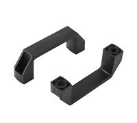 MroMax - Maniglia a tirante in plastica, 90 mm, distanza tra i fori, per armadietti e cassetti, colore: Nero 90mm 2 pezzi.