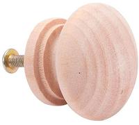 MroMax - Manopole rotonde in legno, diametro 33 mm, per mobili e cucine, per cassetti, armadi, 25 pezzi