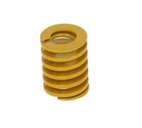 MroMax Molla di compressione per stampaggio a spirale, carico leggero, diametro esterno 20 mm, lunghezza 25 mm, gialla, 1 PEZZO