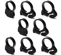 MroMax Morsetti per tubi in nylon con doppia presa a scatto, 21,5 mm-23,5 mm, regolabili, a cricchetto, per collegare, fissare, sigillare tubi e altri oggetti tubolari, nero, 8 pezzi