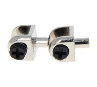 MroMax - Morsetto per mensola in vetro, 2 pezzi, colore argento, 23 x 19 x 19 mm (lunghezza x larghezza x altezza)., MRO190831D-0064, 22 x 14 mm (lunghezza x larghezza) per 5-8 mm., 2Pcs