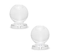 MroMax Piccola maniglia da tirare, pomello rotondo in acrilico, mini manopole autoadesive, diametro 16 mm, pomello di piccole dimensioni trasparente lucido, decorazione carina per portagioie, custodia