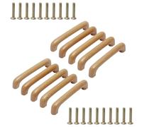 MroMax Pomelli in legno, distanza tra i fori 96 mm, lunghezza 109 mm, maniglie per armadietti, mobili da cucina, cassettiere, armadi, 10 pezzi