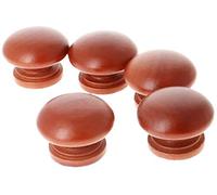 MroMax Pomelli rotondi in legno, diametro 35 mm, maniglie per armadietti, mobili da cucina, cassettiere, armadi, colore: rosso scuro, 25 pezzi