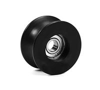 MroMax Puleggia in plastica nylon con scanalatura U, 8x40x20 mm, cuscinetto guidante per ruote a sfera, apparecchiature meccaniche, porte e finestre, 1 pezzo nero