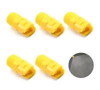 MroMax Punta a spruzzo a ventola piatta, ugello in PP con filettatura maschio 1/4BSPT, giallo, 5 pezzi (diametro orifizio 0,91 mm)