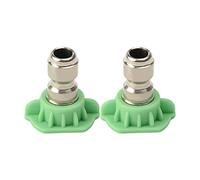 MroMax Punte per ugello spray per idropulitrice, 1/4" in acciaio inossidabile, verde, 2 pezzi (25 gradi, diametro orifizio 1,2 mm)