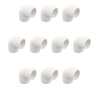 MroMax Raccordo a gomito in PVC a 90 gradi con diametro interno da 20 mm, 10 pezzi