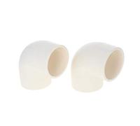 MroMax Raccordo a gomito per tubi in PVC a 90 gradi ID 40 mm Fix Hold tubi corrispondenti bianco 2 pezzi